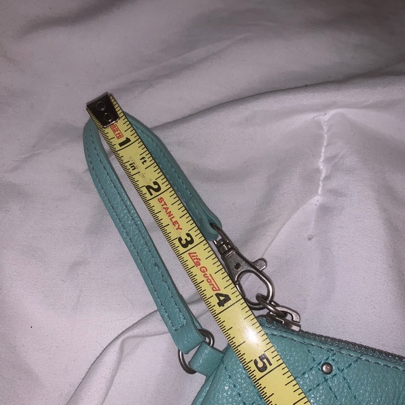 Teal Aero Studded Zipper Wristlet - Picture 6 of 10